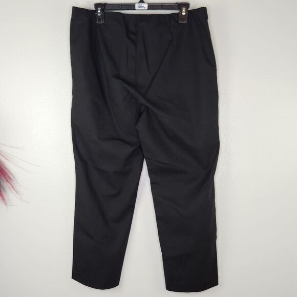 J. Jill Essentials Cotton Black Pull On Ponte Pants With Zip Slash Pockets 14 - Picture 7 of 10